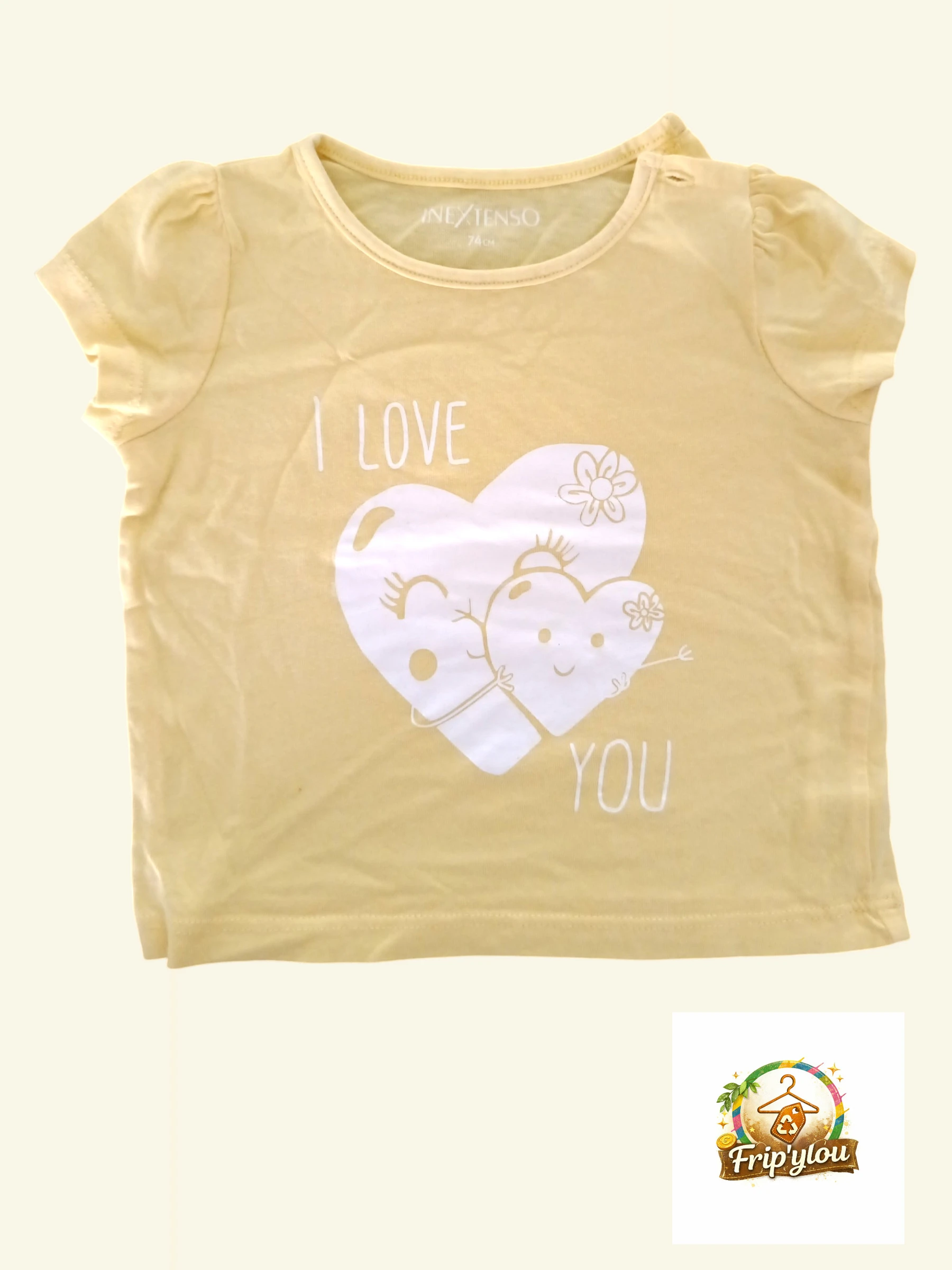 T-shirt bébé fille I love You – A1753